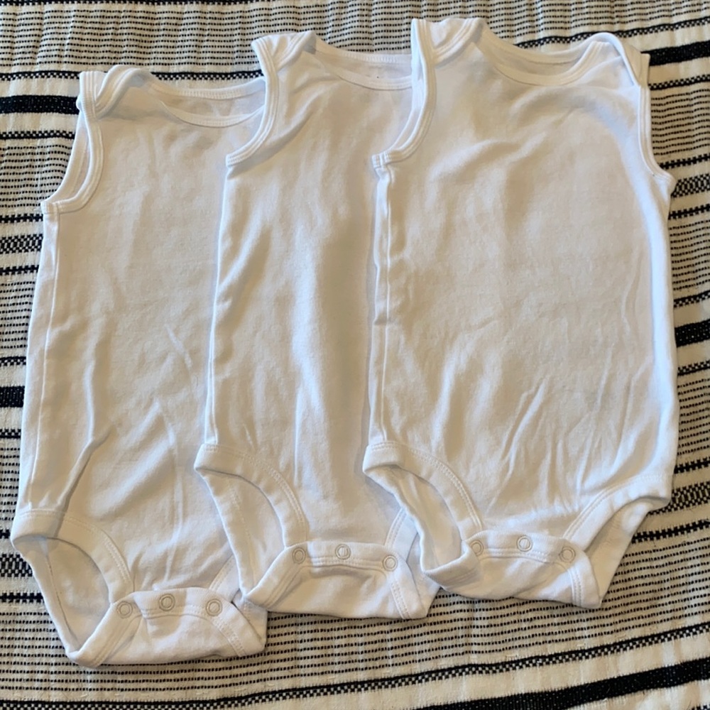 Carter’s set of 3 White Tank Onesie